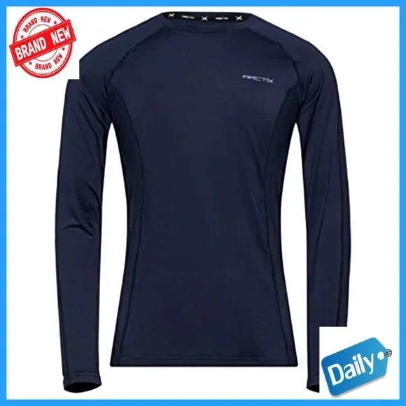 Men's Base Layer Crewneck Top Stretch Insulating Wicking Active Wear
